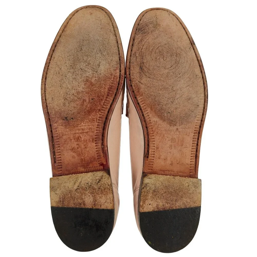 Vintage Pink Exotic Caiman Michele Loisi Italy Mens size 10D Dress Loafers Shoes - Picture 11 of 11